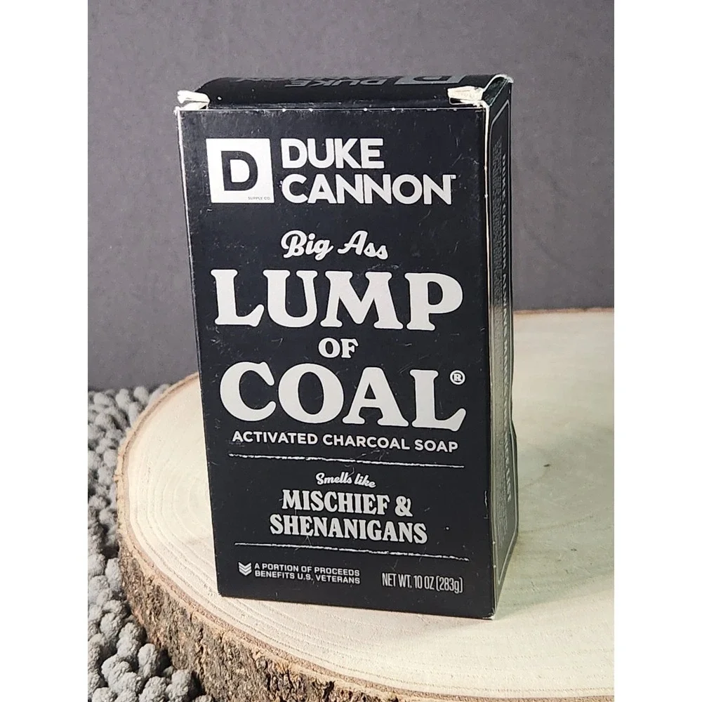 NEW Duke Cannon Big A**‎ Lump of Coal 10oz Activated Charcoal Bar Soap